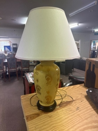 Yellow and Gold Side Lamp