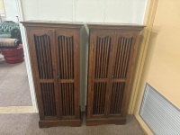 Pair Asian Style Hall Cupboards