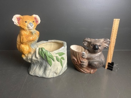 Pair Kitch Koala Planters