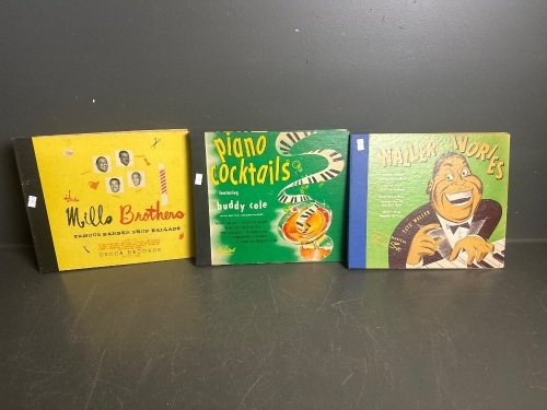 Selection of 3x 78 records inc Fats Waller, Mills Bros. & variety