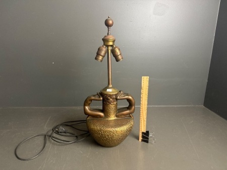 Art Deco Heavy Metal Vintage Lamp