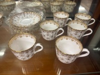 Spode Fleur De Lys Gold Coffee Set England Y8063-C - 3