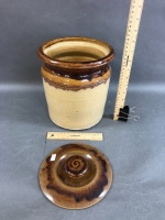 Salt Glazed Storage Jar from Bennets Pottery South Australia - 2