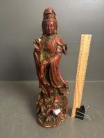 Red Immortal Asian Statue - 2