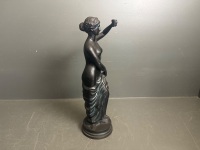 Cast Metal Lady Greek Statue - 2