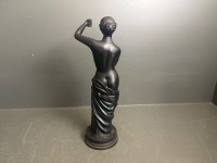 Cast Metal Lady Greek Statue - 3