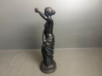 Cast Metal Lady Greek Statue - 4