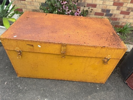 Large metal storage chest
