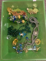 Panel of Blue Green Costume Jewellery - 2