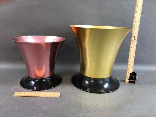 2 Retro Anodised Ice Buckets