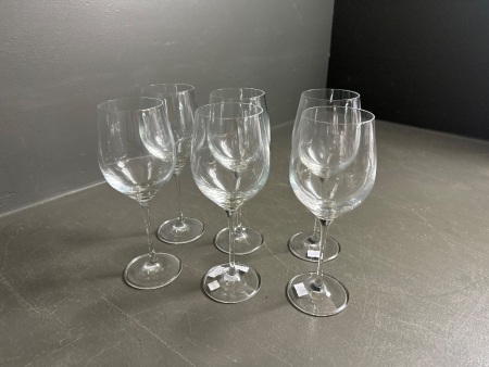Set 6 Very fine Long stem Krosno Crystal Wine Glasses