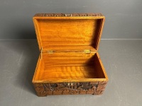 Heavily Carved Miniature Camphor Chest  - 4