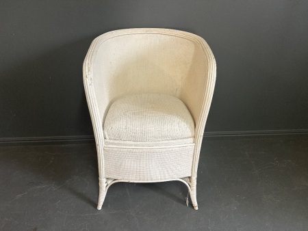 Vintage White Rattan Chair