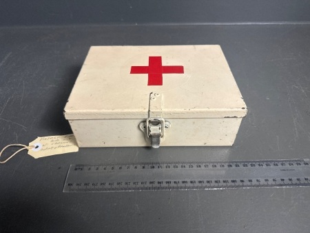 Vintage First Aid Kit w. various Remedies & Contents