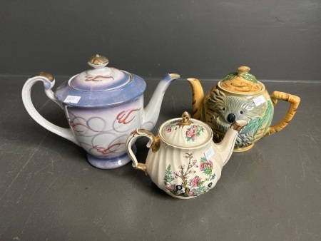 3 Vintage Tea Pots (1 Sadler)