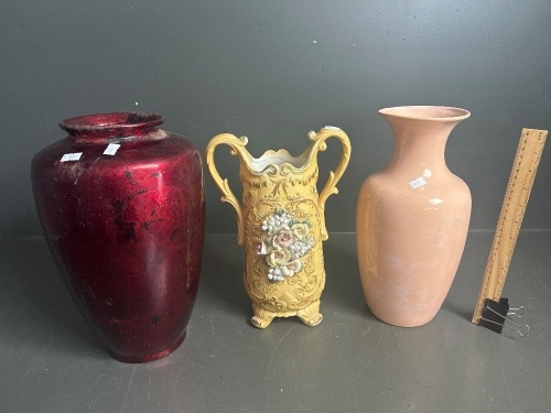 3 Large Vases