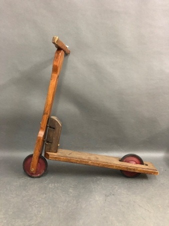 Vintage Timber Built Childs Scooter