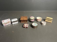 Collection of Small Trinket boxes