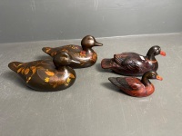 2 x Ann Daniels Heritage Pottery Ducks & 2 x Smaller Ducks - 2