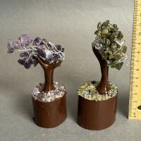 Two Gem Trees. Labradorite and Amethyst - 2