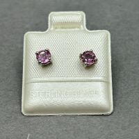 Sterling Silver Earrings with PINK TOURMALINE Gemstones