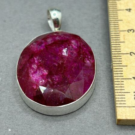 Sterling Silver pendant with RUBY Gemstone