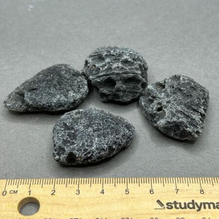 Four Tektites. Meteorite impact Rock