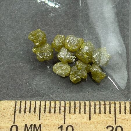 3 carats uncut rough Yellow DIAMONDS