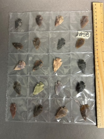 Selection of Flint stone arrowheads