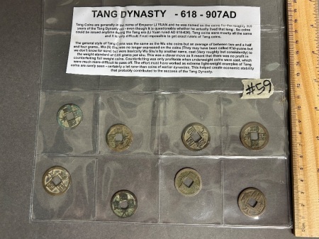 Ancient TANG DYNASTY China coin collection