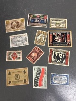 Collection of Early 1920s German Emergency Money NOTGELD Banknotes - 2