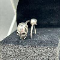 Sterling silver skull ring (925) - 2