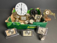 Large Selection of Various Clocks - 2