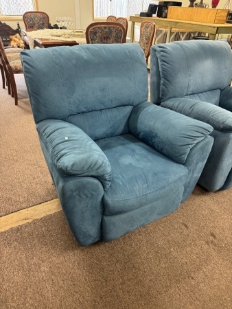 Blue Reclining Lounge Chairs