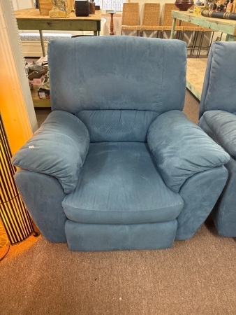 Blue Reclining Lounge Chair ( choice lot )