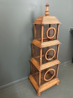 Wooden and metal bird cage