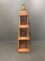 Wooden and metal bird cage - 3