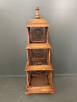 Wooden and metal bird cage - 4