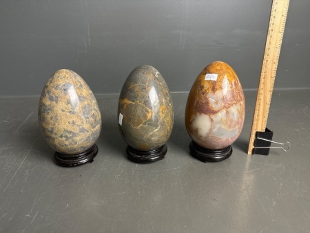 3 marble dragon eggs