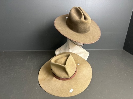2x Akubra felt hats
