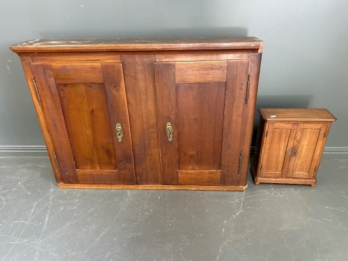 Vintage wall cabinet + small table cabinet