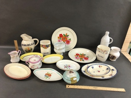 Large Assorted Collection of French China & Porcelain