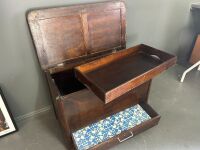 Mid Century Glory / Trousseau Box with Internal Shelf & Drawer - 2