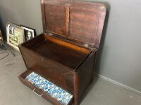 Mid Century Glory / Trousseau Box with Internal Shelf & Drawer - 4