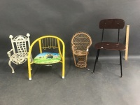 Collection of 4 Small Childs and Ornamental Chairs