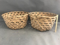 Pair of XL Woven Baskets - 2