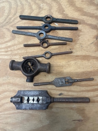 Large lot of tap and die handles