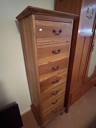 Tall vintage 7 drawer unit