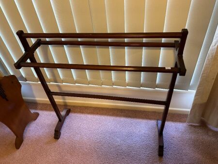 Antique wooden towel rack