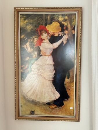 Dance At Bougival print by Auguste Renoir